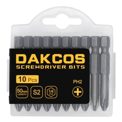 Afbeelding van DAKCOS PH2 bit lang, bits PH2, assortiment van S2 (lengte: 50 mm, 10 stuks)