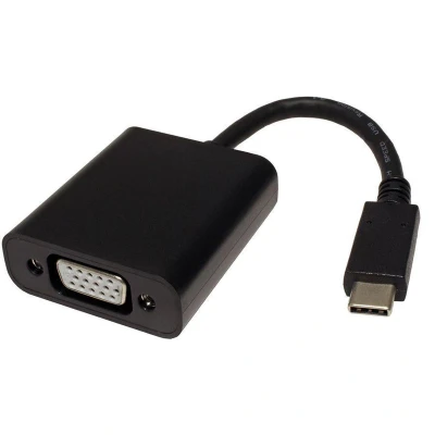 Afbeelding van Value 12.99.3200 Adapterkabel [1x USB C stekker 1x VGA bus] Zwart 0.10 m
