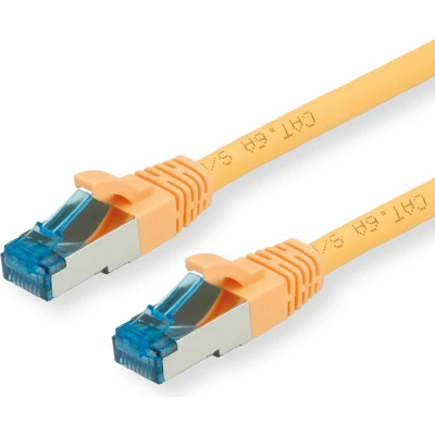 Afbeelding van VALUE Patchkabel Kat.6A (Class EA) S/FTP (PiMF), LSOH, geel, 1 m