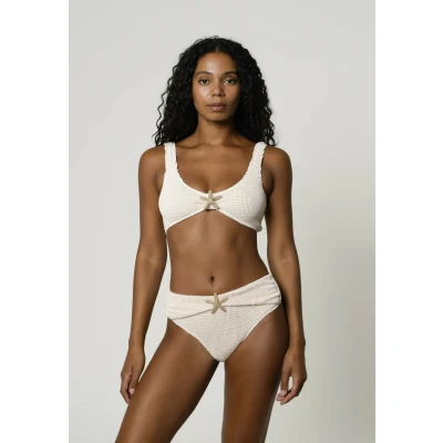 Afbeelding van Moda Minx Starfish Scrunch Bikinibroekje, Dames, Maat: XS, Coconut