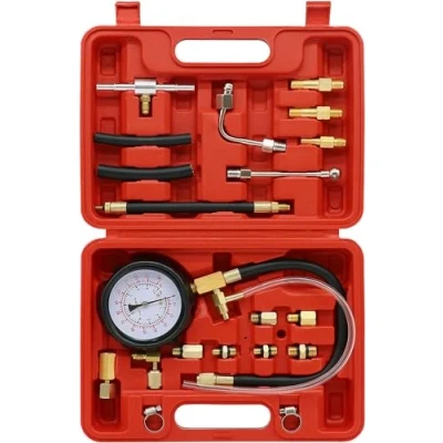 Afbeelding van XiTuanYuan Brandstof manometer tester diesel brandstof,TU 114 benzinepomp voor voertuigen diagnose injectiepomp diagnosegereedschap van koperlegering kit dieselcilinder (0 140 psi / 10 bar)