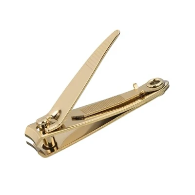 Afbeelding van TITANIA nagelknipper met vijl, hoogwaardige voor vinger en teennagels, ideaal dikke nagels, nagelclipper van koolstofstaal, dames heren, verguld