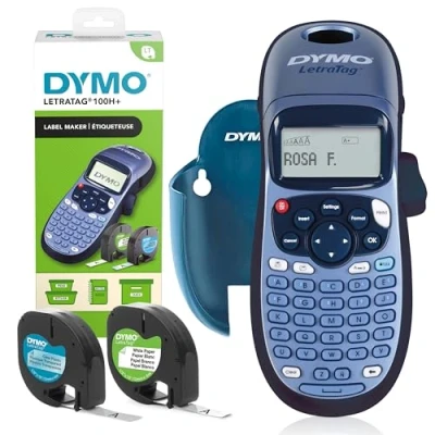 Afbeelding van Dymo LetraTag LT 100H Labelmaker starterkit Draagbare labelprintermachine Met papier en transparante labeltape Ideaal voor kantoor of thuis