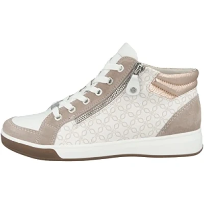 Afbeelding van ara Sneakers hoog, Dames, Maat: 38, Sandweissrosegold Veloursleer