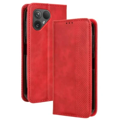 Afbeelding van COMAKU Fairphone 5 Telefoonhoesje Flip hoesje met Portemonnee en Standaard Beschermende Case Cover Perfecte Pasvorm Rood