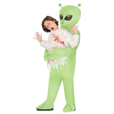 Afbeelding van Fiestas Guirca Carrying alien kinderkostuum 7 9 jaar 133 cm