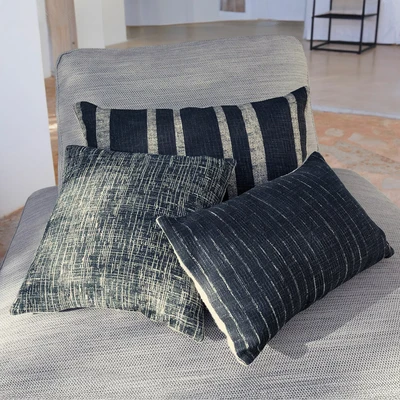 Afbeelding van LOBERON Kussenhoes set van 3 Andulo blauw/beige