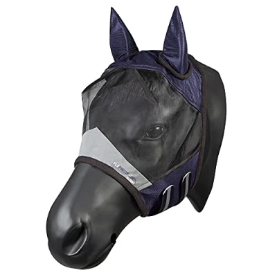Afbeelding van PFIFF 102943 Vliegenmasker met uv bescherming, paardenvliegenbescherming, Full, donkerblauw