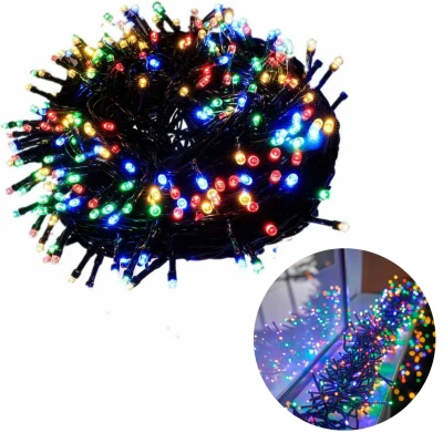 Afbeelding van Cheqo® Kerstboomverlichting Clusterverlichting Kerstlampjes LED Verlichting Kerstverlichting voor Binnen en Buiten 384 2.8m Multicolor