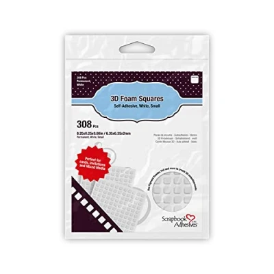 Afbeelding van 3L 3D Foam Squares Mini Wit 308 Stuks