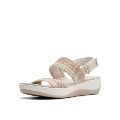 Afbeelding van Clarks Dames Arla Stroll Sandaal, Beige Combi, 7 UK, 41 EU