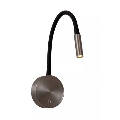 Afbeelding van Premium By Lucide Asja Oplaadbare Wandlamp Ø 8,5 X 42,1 Cm 3W Dimbare LED Incl. Zwart En Grijs