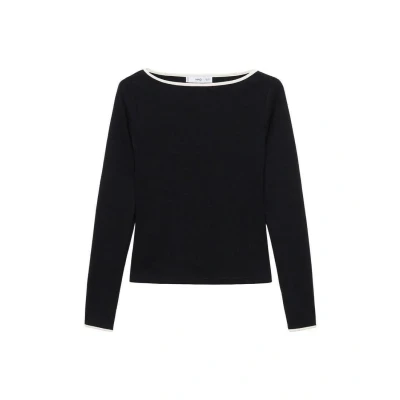 Afbeelding van MANGO Shirt &#039;PORTA&#039; zwart / wit