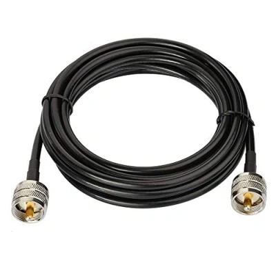 Afbeelding van Superbat UHF kabel PL259 naar PL259, verliesarme digitale coaxkabel (2 m RG58) voor amateurradio en CB antenneanalysator, dummlast, SWR meter.