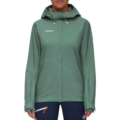 Afbeelding van Mammut Hardshelljas voor dames, uit de serie Alto, XS, groen, capuchonjas, functionele jas, van DRYtechnology 2 L, donker jade, XS