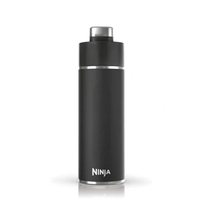 Afbeelding van Ninja Thirsti Waterfles en Veldfles 530 ML met Lekvrij Deksel. Koolzuurhoudende, Koude Warme Dranken. Ideaal voor Reizen &amp; Sporten, Drievoudig Geïsoleerde, Roestvrijstalen Fles, Zwart, DW1801EUUKBK