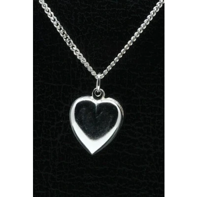 Afbeelding van Zilveren Hart ketting hanger middel