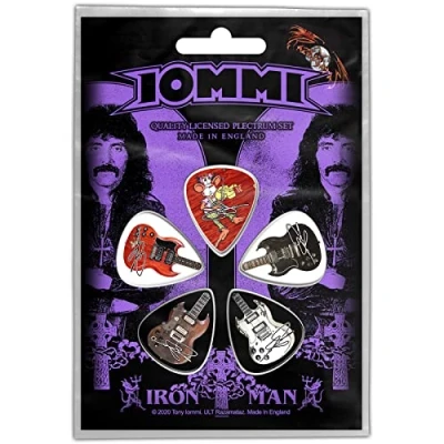 Afbeelding van Tony Iommi Iron Man Plectrum Set van 5 Multicolours