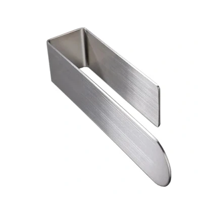 Afbeelding van Handdoekhouder zonder boren, roestvrij staal, handdoekstang om te plakken, voor badkamer en keuken, wandhouder, geborsteld, zelfklevend, handdoeken (20 cm)