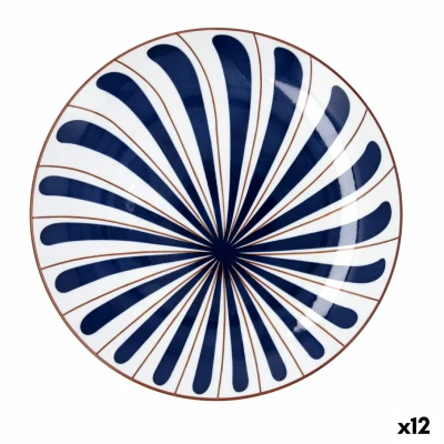 Afbeelding van Eetbord Bidasoa Oceanika Blauw Keramisch Ø 27 cm (12 Stuks)