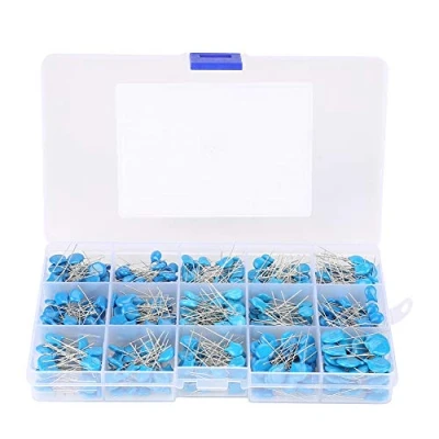 Afbeelding van 450 stuks 100pF 10000pF 15 waarde 3kV hoogspanning keramische condensatoren assortiment kit met doos