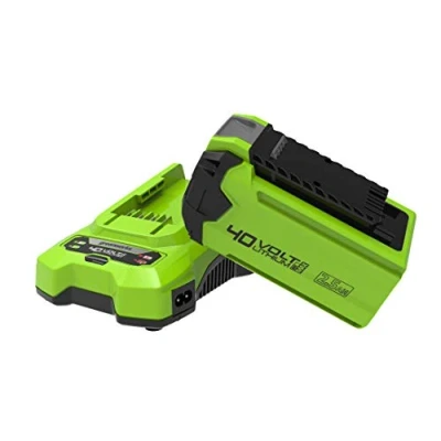 Afbeelding van Greenworks Tools 01 000002936707 40V 2,5Ah accu G40B25 en universele oplader G40UC (Li Ion vermogen 80W/2A geschikt voor al het gereedschap accu&#039;s uit de Serie)