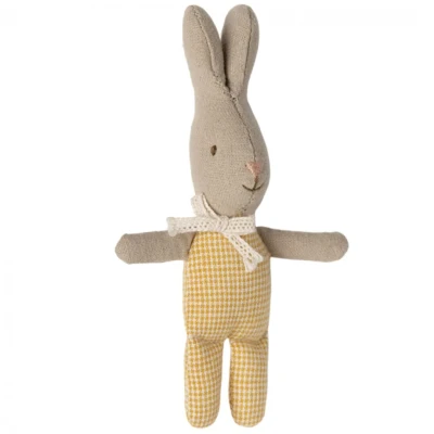 Afbeelding van Maileg knuffelkonijn my yellow check 11 cm