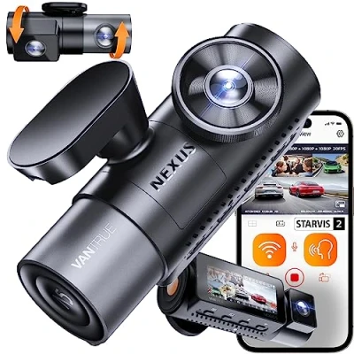 Afbeelding van VANTRUE N5 4 kanaals dashcam auto 1944P+3x1080P/30FPS, STARVIS 2, 360 voor achter 5GHz wifi, spraakgestuurde met GPS, dubbele HDR+ WDR, 24 uur. Bufferparkeermodus, dubbel IR, max. 512G