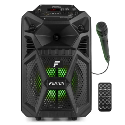 Afbeelding van Fenton FPC8T Karaoke Speaker op accu 100 Watt Bluetooth LED
