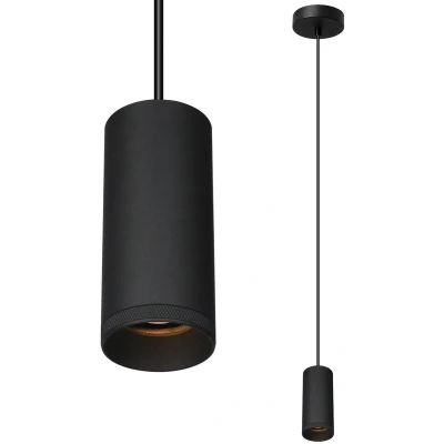 Afbeelding van Artdelight Milano Hanglamp Ø 6,5 X 150 Cm Zwart