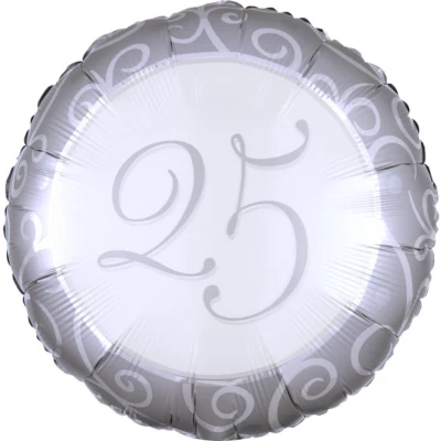 Afbeelding van Helium ballon 25 jaar getrouwd 43cm