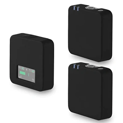 Afbeelding van siliconen beschermhoes RODE Wireless GO I II microfoon, microfoon hoes voor 1 &amp; 2 draadloos microfoonsysteem van Frgyee (zwart)