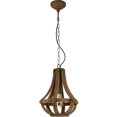 Afbeelding van Leen Bakker EGLO Hanglamp Kinross Ø31cm Hanglampen Bruin Staal
