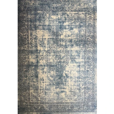 Afbeelding van Istanbul Vintage Vloerkleed Laagpolig Retro Tapijt Creme Blauw Rechthoek Polypropyleen 200x290 cm