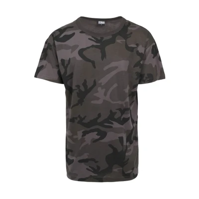Afbeelding van Urban Classics camo Oversized Tshirt print, Heren, Maat: Small, Dark