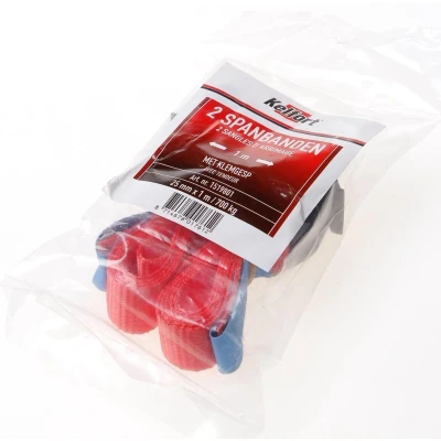 Afbeelding van Kelfort Spanband 1 delig 25MM Met Klemgesp 150/300dan Rood 1MTR A 2 STUKS
