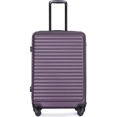 Afbeelding van Merax Harde Koffer 68 cm Donkerpaars Rollkoffer 4 Wielen ABS TSA Slot Handbagageformaat