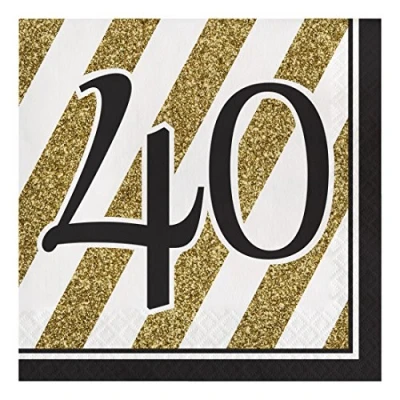 Afbeelding van CREATIVE PARTY 16 servetten 40 jaar