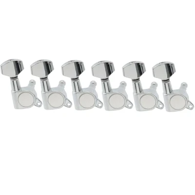 Afbeelding van Musiclily 6 in Lijn Gesloten Guitar Stemmechanieken Tuners Tuning Pegs Keys Machine Heads voor Strat Tele Elektrische Gitaar, Chroom