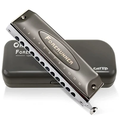 Afbeelding van East Top 12 Hole 48 Tone professionele chromatische mondharmonica voor volwassenen en studenten