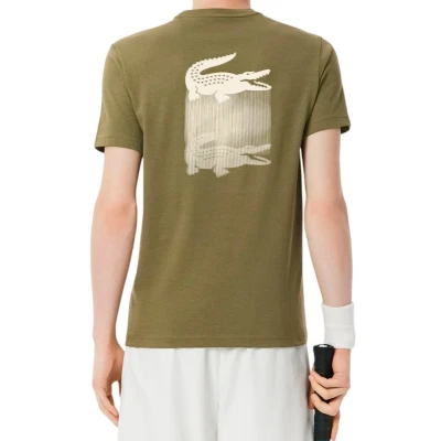 Afbeelding van Lacoste Sport Fading CROC Tshirt, Heren, Maat: XXL, Olive