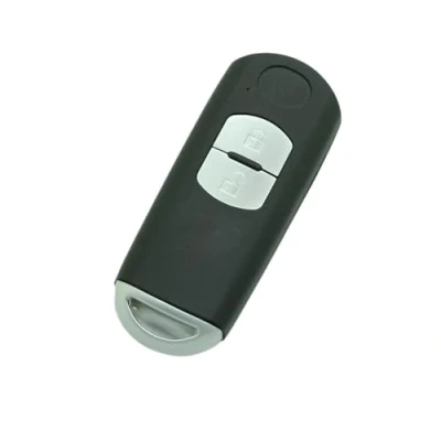 Afbeelding van BROVACS Vervangende sleutelbehuizing + ongesneden blanco noodinvoegsleutel compatibel met MAZDA 2 knops Smart Keyless Entry Remote Key Case Fob PG535C