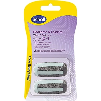 Afbeelding van Scholl Vervangende rollen 2 in 1 peeling en gladmakend navulverpakking voor voetrasp om de 3 maanden te vervangen optimale resultaten x