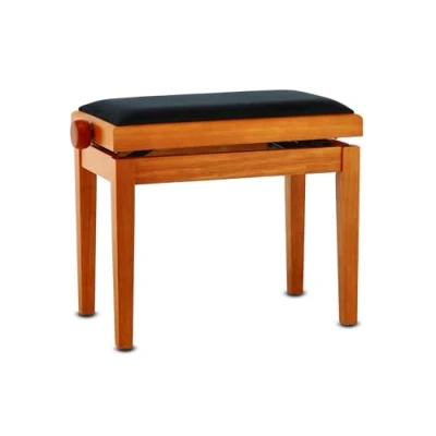 Afbeelding van GEWA Piano Bench Deluxe Maple Matt (soepele hoogteverstelling via nauwkeurig schaarmechanisme, gemaakt van hoogwaardig massief hout, duurzaam en robuust, hoge breukbelasting)