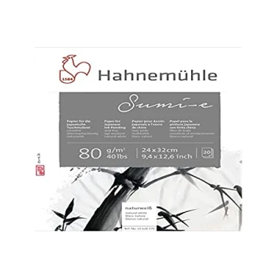 Afbeelding van Hahnemuhle Sumi e 80gsm Papier 24 x 32cm, Wit, 10 628 370