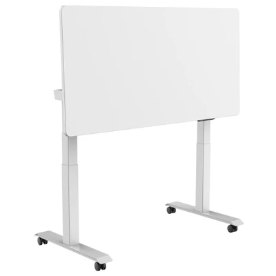 Afbeelding van Elektrisch verstelbaar, opklapbaar en verrijdbaar bureau 160x80 cm Wit