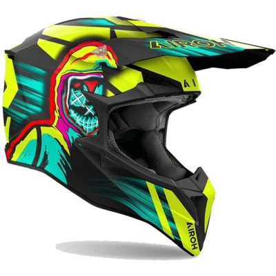 Afbeelding van Airoh Wraap Cyber Yellow Matt M Maat Helm