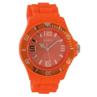 Afbeelding van OOZOO Timepieces fluo oranje horloge met rubber band C5054