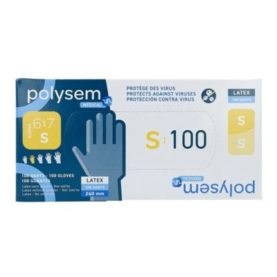 Afbeelding van Polysem Latex Handschoenen Maat S 100ST