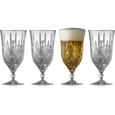 Afbeelding van Bierglas Lyngby Glas Krystal Melodia Clear 400 ml (4 delig)
